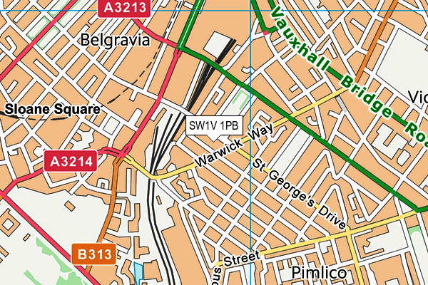 SW1V 1PB map - OS VectorMap District (Ordnance Survey)