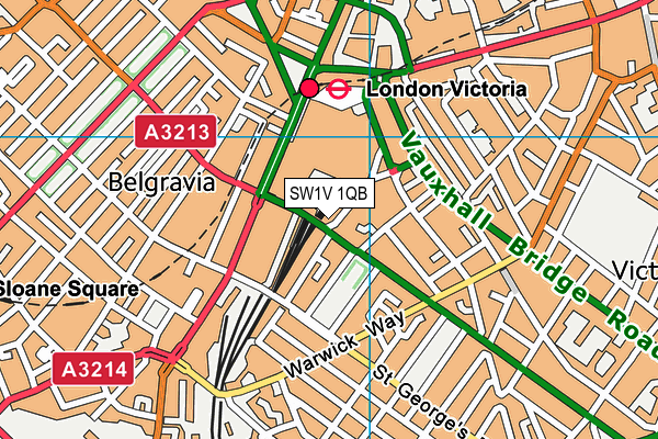 SW1V 1QB map - OS VectorMap District (Ordnance Survey)