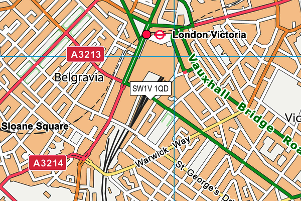 SW1V 1QD map - OS VectorMap District (Ordnance Survey)