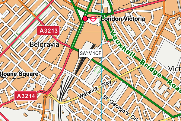 SW1V 1QF map - OS VectorMap District (Ordnance Survey)