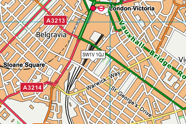 SW1V 1QJ map - OS VectorMap District (Ordnance Survey)