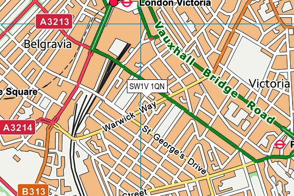 SW1V 1QN map - OS VectorMap District (Ordnance Survey)