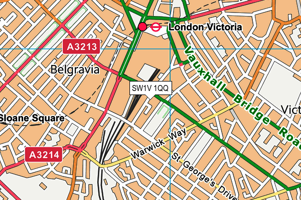 SW1V 1QQ map - OS VectorMap District (Ordnance Survey)