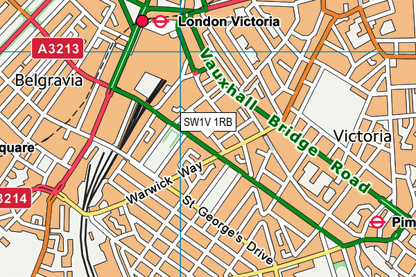 SW1V 1RB map - OS VectorMap District (Ordnance Survey)