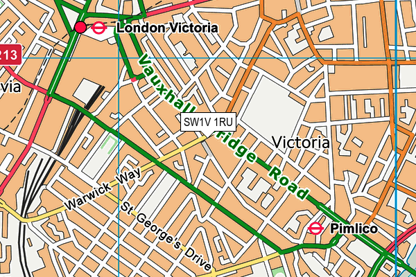 SW1V 1RU map - OS VectorMap District (Ordnance Survey)