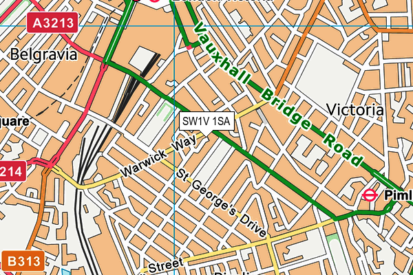 SW1V 1SA map - OS VectorMap District (Ordnance Survey)