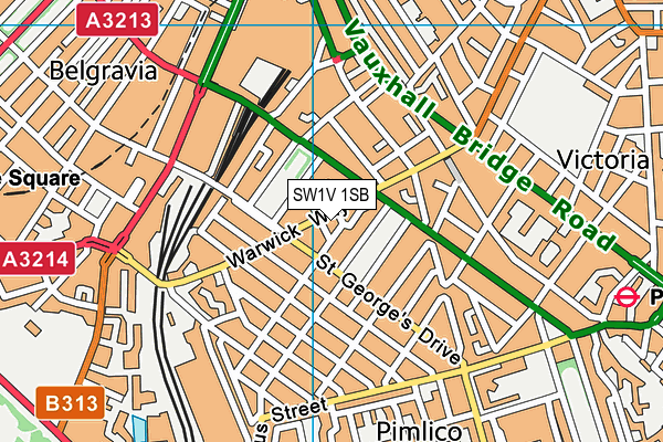 SW1V 1SB map - OS VectorMap District (Ordnance Survey)