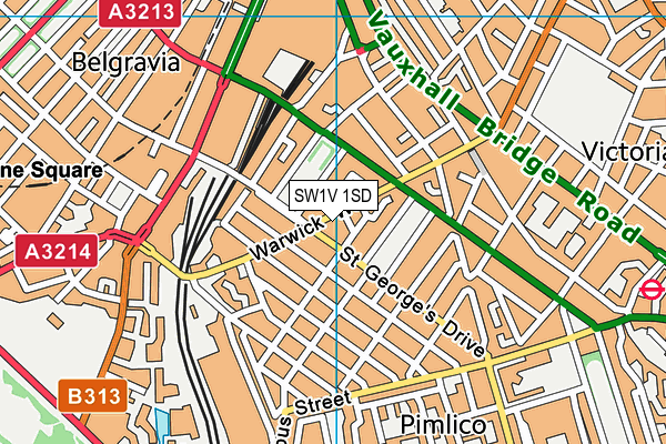 SW1V 1SD map - OS VectorMap District (Ordnance Survey)