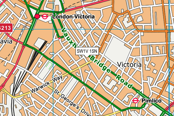 SW1V 1SN map - OS VectorMap District (Ordnance Survey)