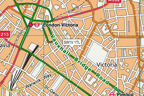 SW1V 1TL map - OS VectorMap District (Ordnance Survey)