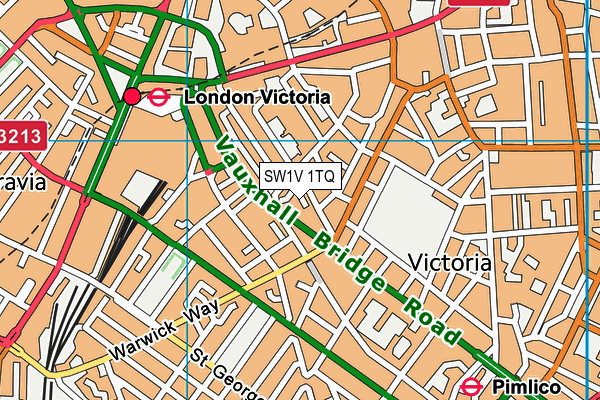 SW1V 1TQ map - OS VectorMap District (Ordnance Survey)