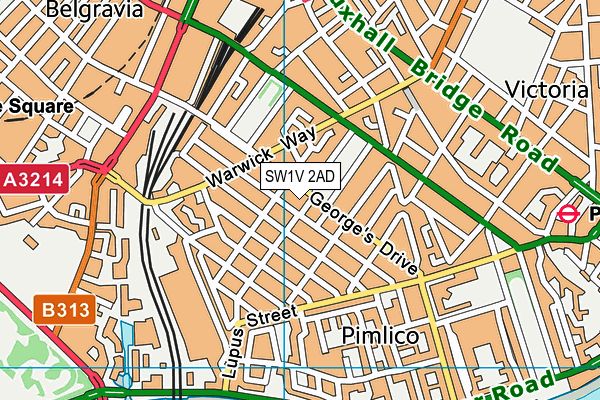 SW1V 2AD map - OS VectorMap District (Ordnance Survey)