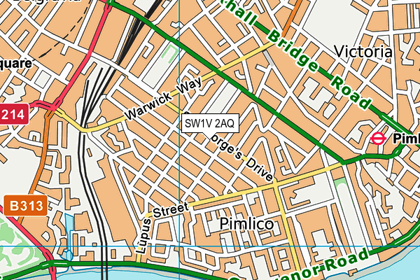 SW1V 2AQ map - OS VectorMap District (Ordnance Survey)