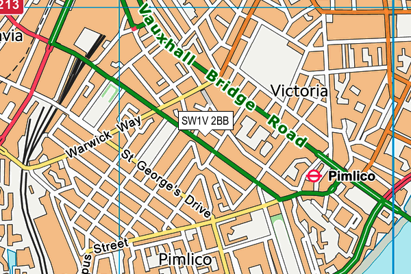 SW1V 2BB map - OS VectorMap District (Ordnance Survey)