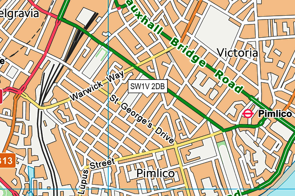 SW1V 2DB map - OS VectorMap District (Ordnance Survey)