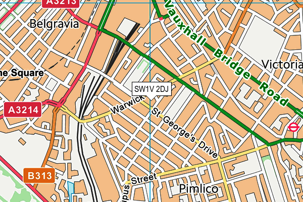 SW1V 2DJ map - OS VectorMap District (Ordnance Survey)