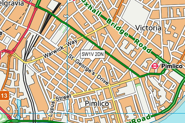 SW1V 2DN map - OS VectorMap District (Ordnance Survey)