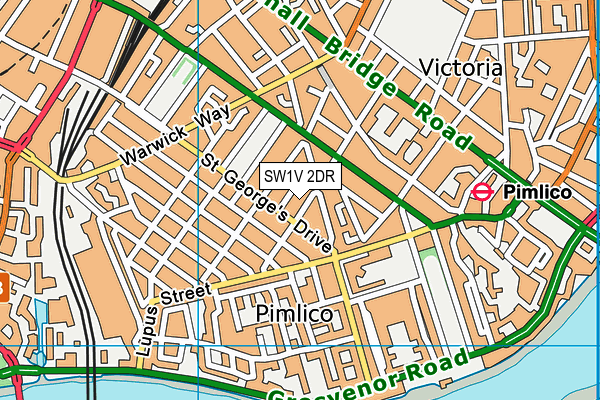 SW1V 2DR map - OS VectorMap District (Ordnance Survey)
