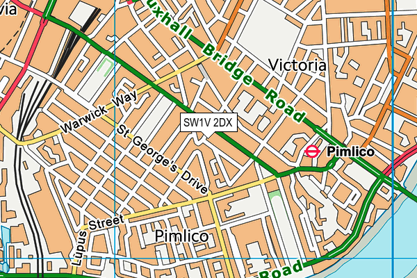 SW1V 2DX map - OS VectorMap District (Ordnance Survey)