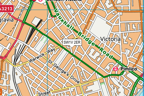 SW1V 2ER map - OS VectorMap District (Ordnance Survey)