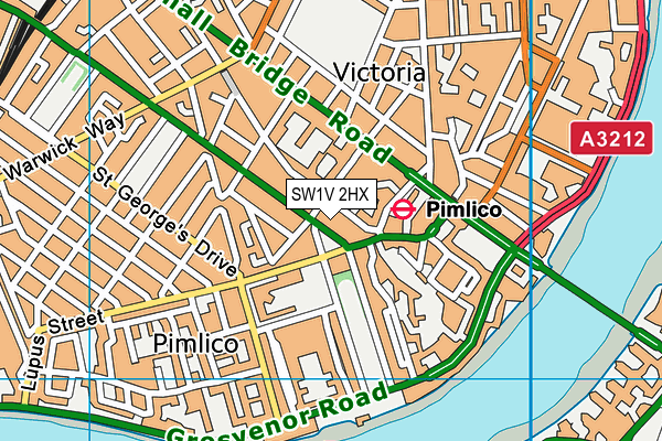 SW1V 2HX map - OS VectorMap District (Ordnance Survey)