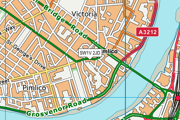 SW1V 2JD map - OS VectorMap District (Ordnance Survey)