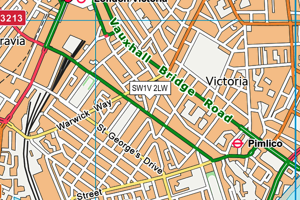 SW1V 2LW map - OS VectorMap District (Ordnance Survey)