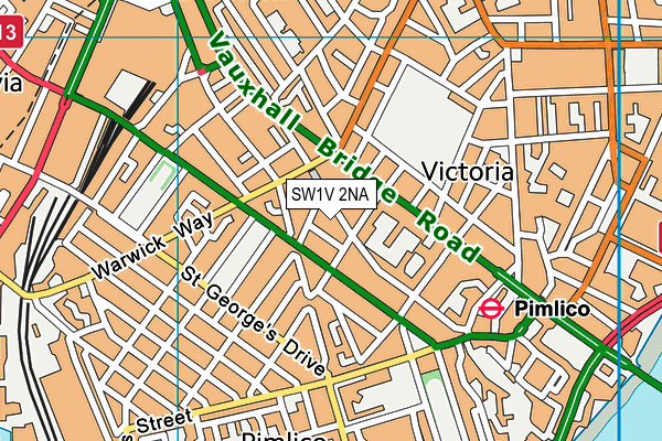 SW1V 2NA map - OS VectorMap District (Ordnance Survey)