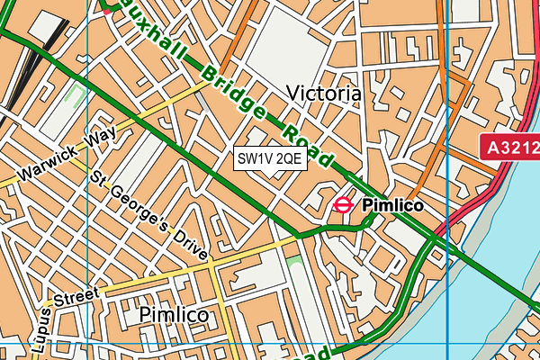 SW1V 2QE map - OS VectorMap District (Ordnance Survey)
