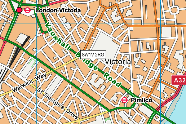 SW1V 2RG map - OS VectorMap District (Ordnance Survey)