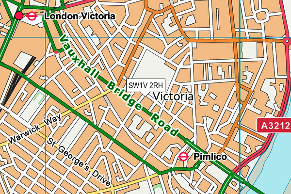 SW1V 2RH map - OS VectorMap District (Ordnance Survey)