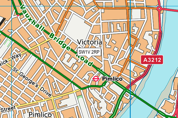 SW1V 2RP map - OS VectorMap District (Ordnance Survey)