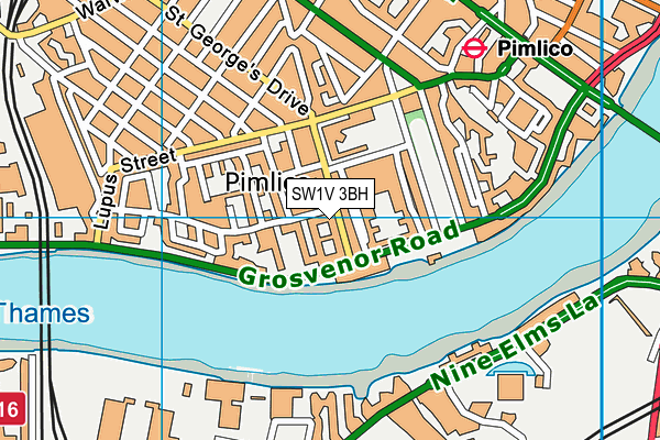 SW1V 3BH map - OS VectorMap District (Ordnance Survey)