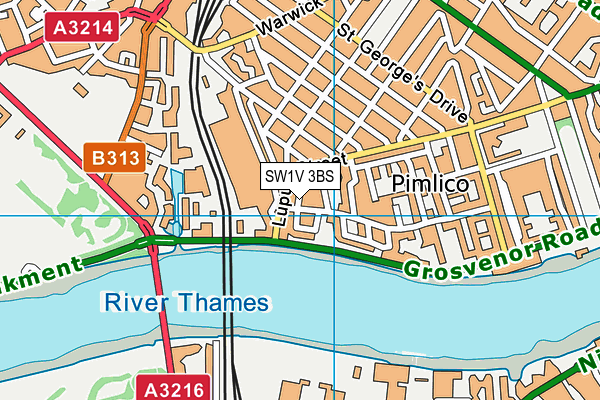 Churchill Gardens map (SW1V 3BS) - OS VectorMap District (Ordnance Survey)