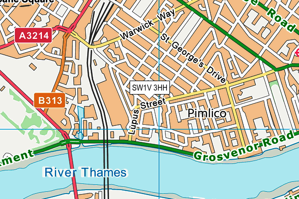 SW1V 3HH map - OS VectorMap District (Ordnance Survey)