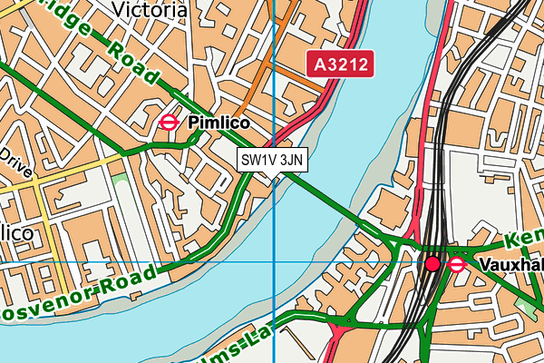 SW1V 3JN map - OS VectorMap District (Ordnance Survey)