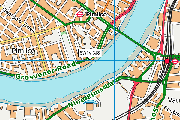 SW1V 3JS map - OS VectorMap District (Ordnance Survey)