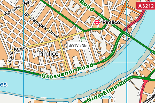 SW1V 3NB map - OS VectorMap District (Ordnance Survey)