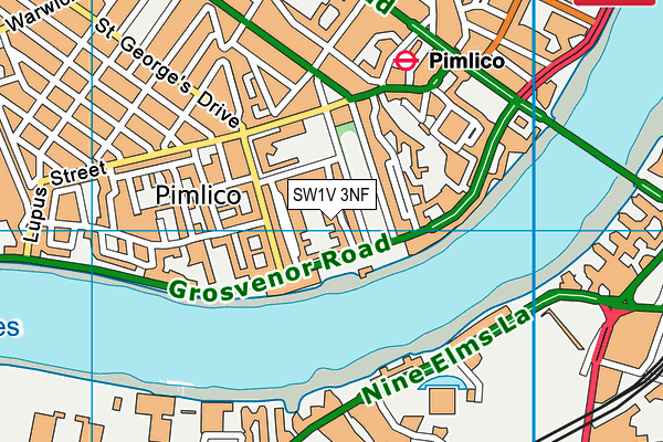 SW1V 3NF map - OS VectorMap District (Ordnance Survey)