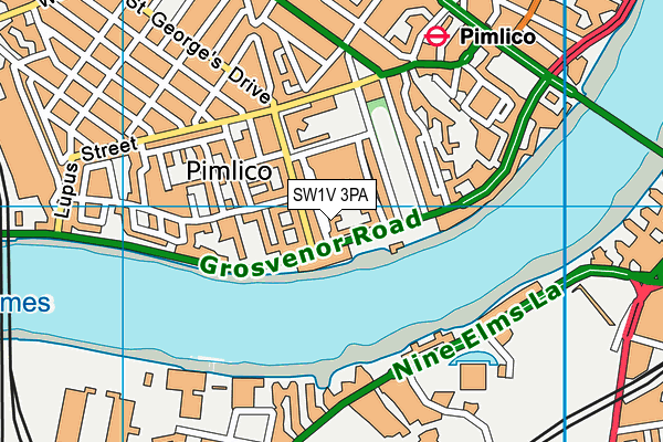 SW1V 3PA map - OS VectorMap District (Ordnance Survey)