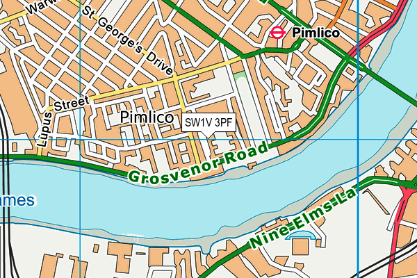 SW1V 3PF map - OS VectorMap District (Ordnance Survey)