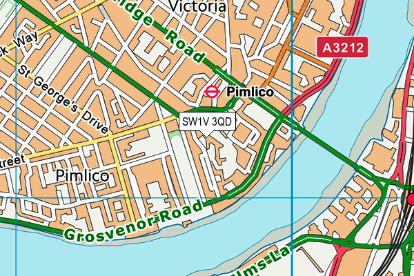 SW1V 3QD map - OS VectorMap District (Ordnance Survey)