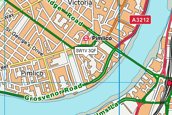 SW1V 3QF map - OS VectorMap District (Ordnance Survey)