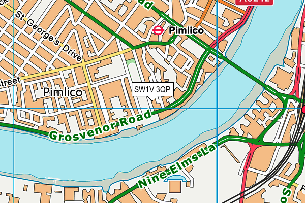 SW1V 3QP map - OS VectorMap District (Ordnance Survey)