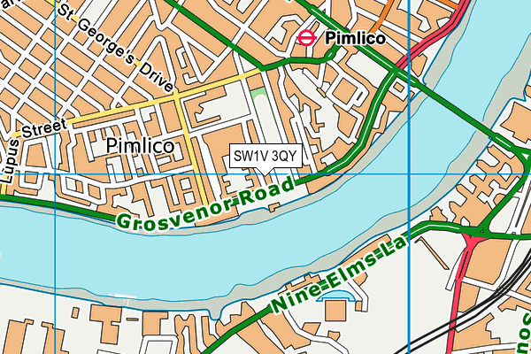 SW1V 3QY map - OS VectorMap District (Ordnance Survey)