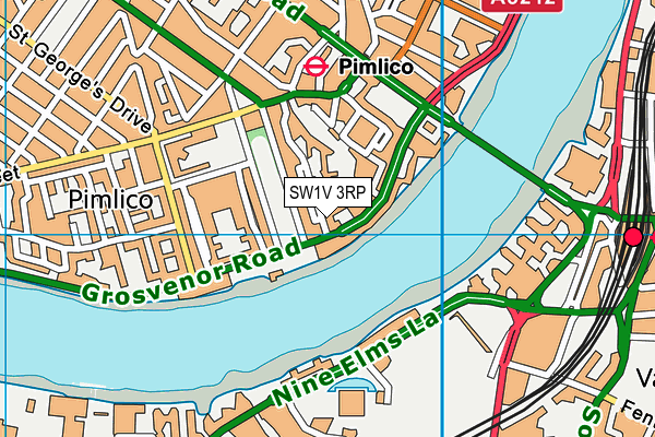 SW1V 3RP map - OS VectorMap District (Ordnance Survey)