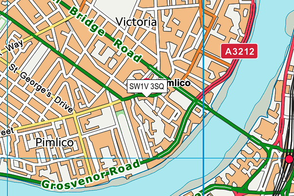 SW1V 3SQ map - OS VectorMap District (Ordnance Survey)