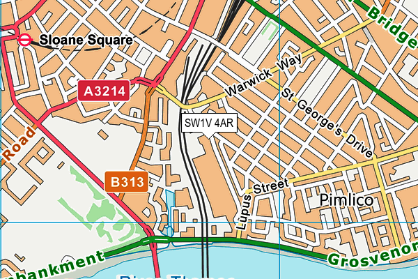 SW1V 4AR map - OS VectorMap District (Ordnance Survey)
