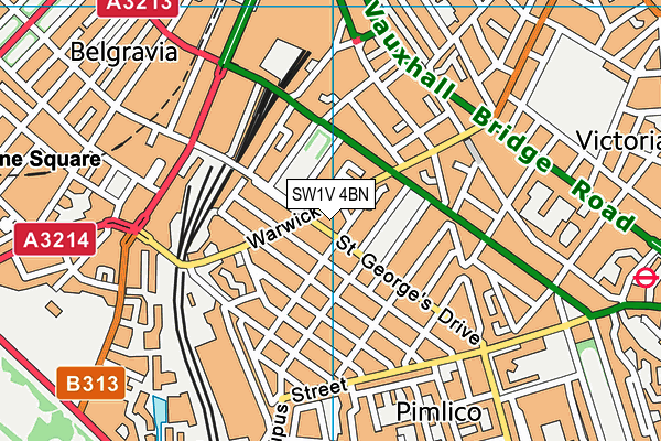 SW1V 4BN map - OS VectorMap District (Ordnance Survey)