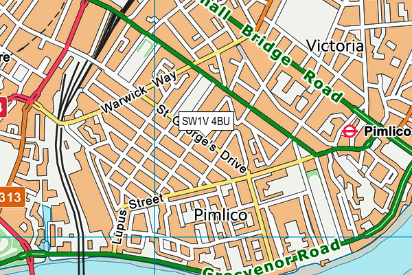 SW1V 4BU map - OS VectorMap District (Ordnance Survey)
